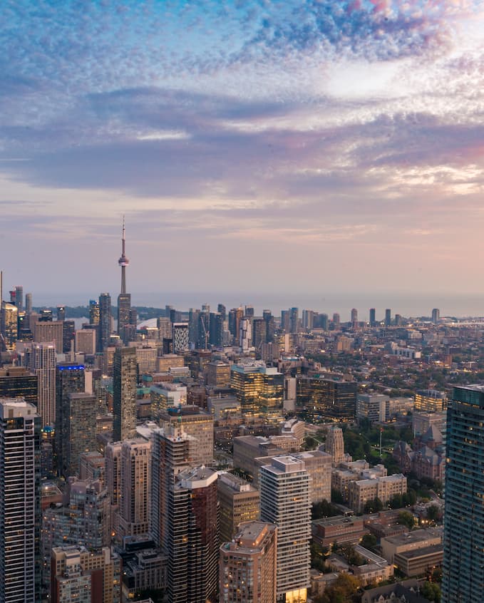 Overview of One Bloor's exterior designs providing unparalleled views of the surrounding cityscape